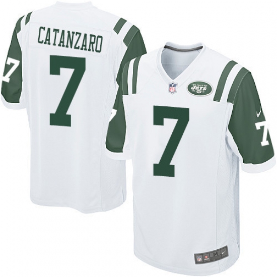 Men's Nike New York Jets #7 Chandler Catanzaro Game White NFL Jersey - Ujersey