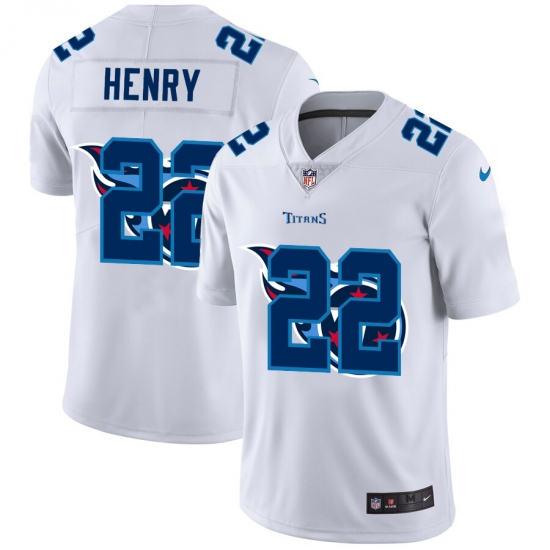 Men's Tennessee Titans #22 Derrick Henry White Nike White Shadow Edition Limited Jersey - Ujersey