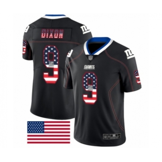Men's New York Giants #9 Riley Dixon Limited Black Rush USA Flag Football Jersey - Ujersey