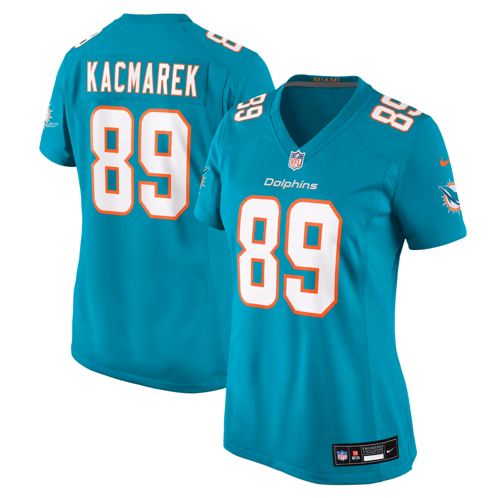 Women's Miami Dolphins Will Kacmarek Nike Aqua Team Game Jersey - ujerseystore