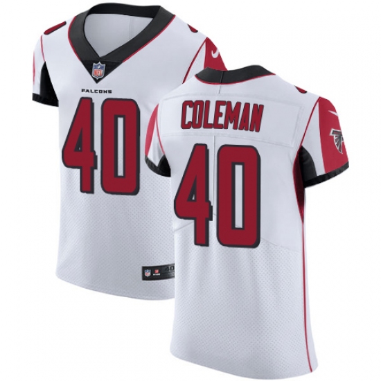 Men's Nike Atlanta Falcons #40 Derrick Coleman White Vapor Untouchable Elite Player NFL Jersey - Ujersey