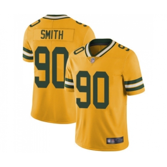 Youth Green Bay Packers #90 Za'Darius Smith Limited Gold Rush Vapor Untouchable Football Jersey - Ujersey