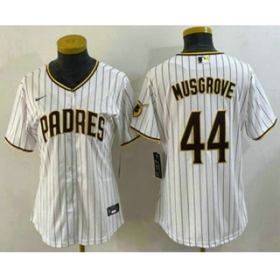 Women's San Diego Padres #44 Joe Musgrove White Stitched MLB Cool Base Nike Jersey - Ujersey