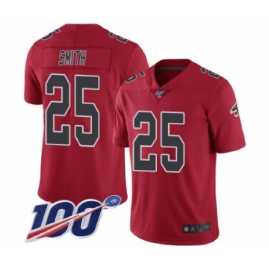 Men's Atlanta Falcons #25 Ito Smith Limited Red Rush Vapor Untouchable 100th Season Football Jersey - Ujersey