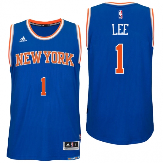 New York Knicks #1 Courtney Lee Road Blue New Swingman Jersey - Ujersey