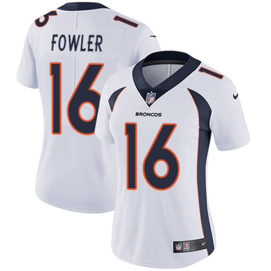 Women's Nike Denver Broncos #16 Bennie Fowler White Vapor Untouchable Limited Player NFL Jersey - Ujersey