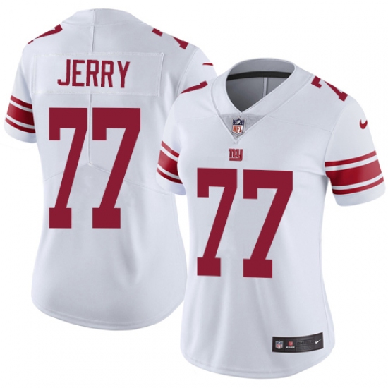 Women's Nike New York Giants #77 John Jerry White Vapor Untouchable Limited Player NFL Jersey - Ujersey