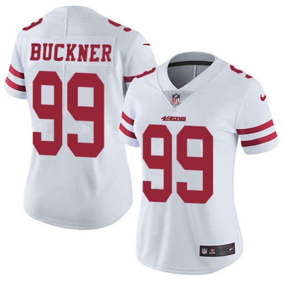 Women's Nike San Francisco 49ers #99 DeForest Buckner Elite White NFL Jersey - Ujersey
