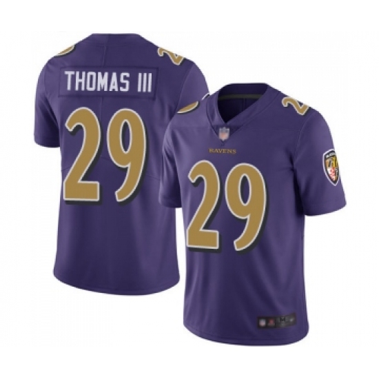 Youth Baltimore Ravens #29 Earl Thomas III Limited Purple Rush Vapor Untouchable Football Jersey - Ujersey
