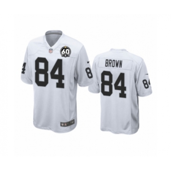Women's Oakland Raiders #84 Antonio Brown Game 60th Anniversary White Football Jersey