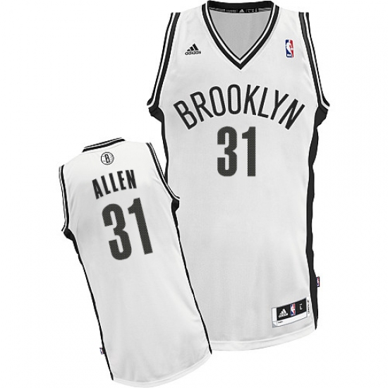 Men's Adidas Brooklyn Nets #31 Jarrett Allen Swingman White Home NBA Jersey - Ujersey