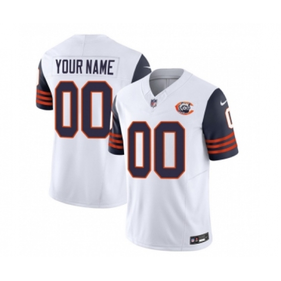 Men's Chicago Bears Active Player Custom 2023 F.U.S.E. White Navy Throwback Limited Football Stitched Jerseys - Ujersey