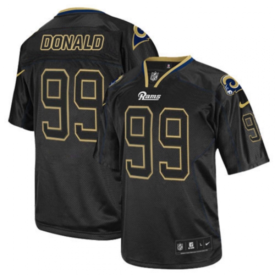 Men's Nike Los Angeles Rams #99 Aaron Donald Elite Lights Out Black NFL Jersey - Ujersey