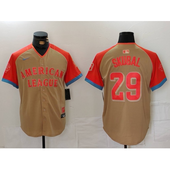 Men's Detroit Tigers #29 Tarik Skubal Cream 2024 All Star Limited Stitched Jersey - Ujersey