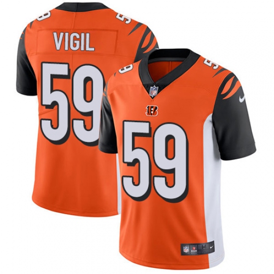 Youth Nike Cincinnati Bengals #59 Nick Vigil Vapor Untouchable Limited Orange Alternate NFL Jersey - Ujersey