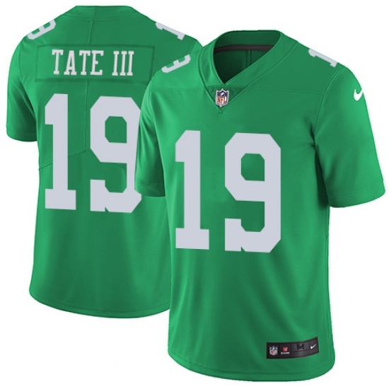 Men's Nike Philadelphia Eagles #19 Golden Tate III Limited Green Rush Vapor Untouchable NFL Jersey - Ujersey