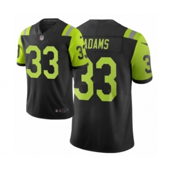 Men New York Jets #33 Jamal Adams Black Green City Edition Vapor Limited Jersey - Ujersey
