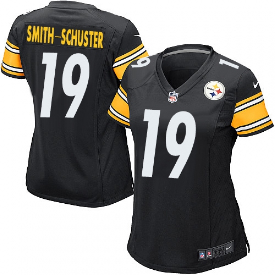 Women's Nike Pittsburgh Steelers #19 JuJu Smith-Schuster Game Black Team Color NFL Jersey - Ujersey