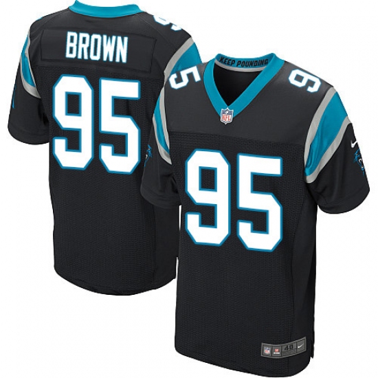 Men's Carolina Panthers #95 Derrick Brown Black Team Color Stitched NFL Vapor Untouchable Elite Jersey - Ujersey