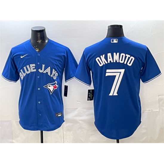 Men's Toronto Blue Jays #7 Kazuma Okamoto Royal 2026 Cool Base Stitched Baseball Jersey