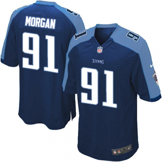 Men's Nike Tennessee Titans #91 Derrick Morgan Game Navy Blue Alternate NFL Jersey - Ujersey