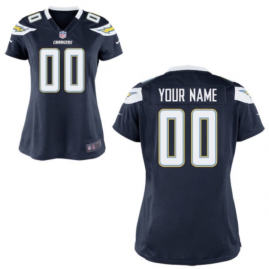 WomenÕs Los Angeles Chargers Nike Navy Blue Custom Game Jersey - Ujersey