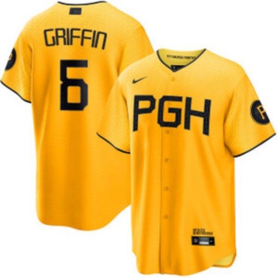 Men's Pittsburgh Pirates #6 Konnor Griffin Yellow City Connect Limited NIKE Jersey - Ujersey