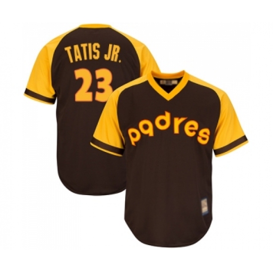 Men's San Diego Padres #23 Fernando Tatis Jr. Replica Brown Alternate Cooperstown Cool Base Baseball Jersey - Ujersey