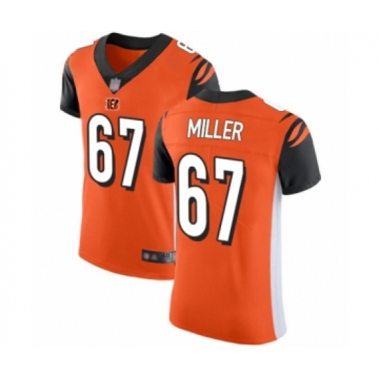 Men's Cincinnati Bengals #67 John Miller Orange Alternate Vapor Untouchable Elite Player Football Jersey - Ujersey