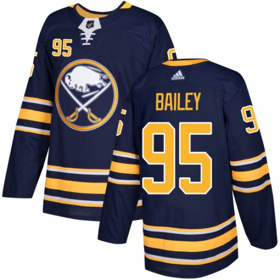 Men's Adidas Buffalo Sabres #95 Justin Bailey Authentic Navy Blue Home NHL Jersey - Ujersey