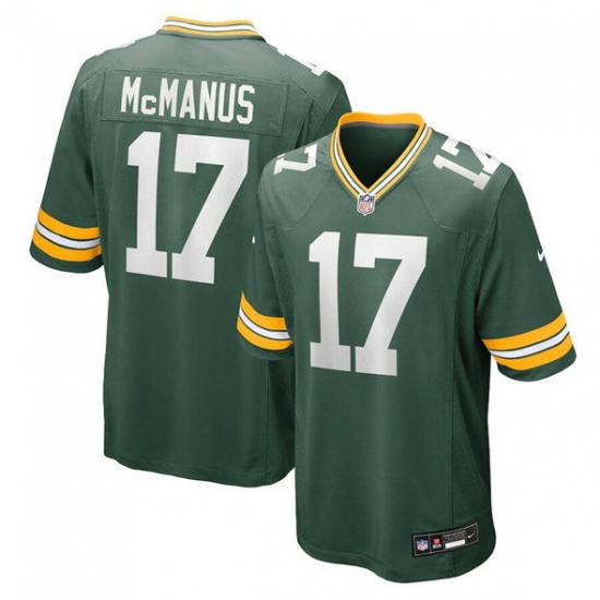 Men's Green Bay Packers #17 Brandon McManus Green Football Stitched Game Jersey - Ujersey