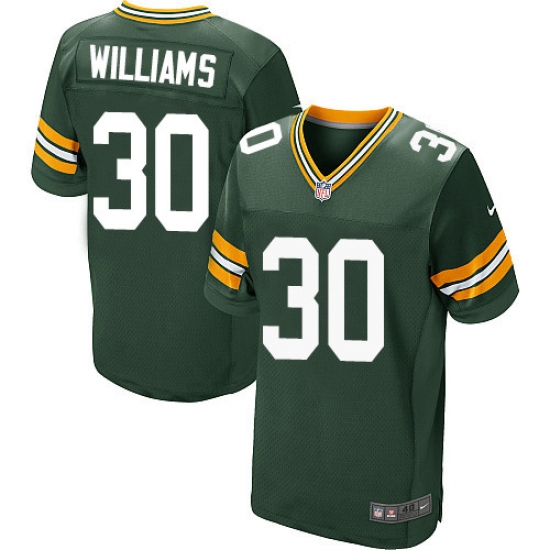 Men's Nike Green Bay Packers #30 Jamaal Williams Elite Green Team Color NFL Jersey - Ujersey