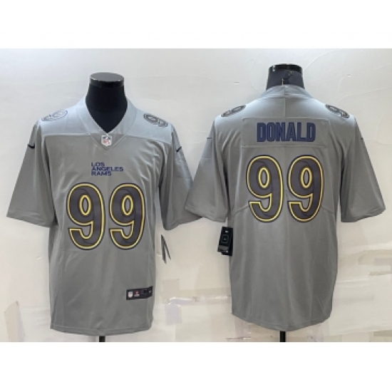 Men's Los Angeles Rams #99 Aaron Donald Grey Atmosphere Fashion Vapor Untouchable Stitched Limited Jersey - Ujersey