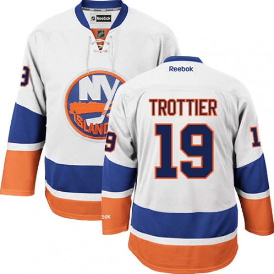 Youth Reebok New York Islanders #19 Bryan Trottier Authentic White Away NHL Jersey - Ujersey