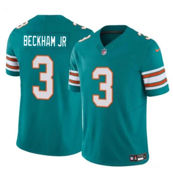 Men's Miami Dolphins #3 Odell Beckham Jr Aqua 2023 F.U.S.E Alternate Vapor Limited Football Stitched Jersey - Ujersey