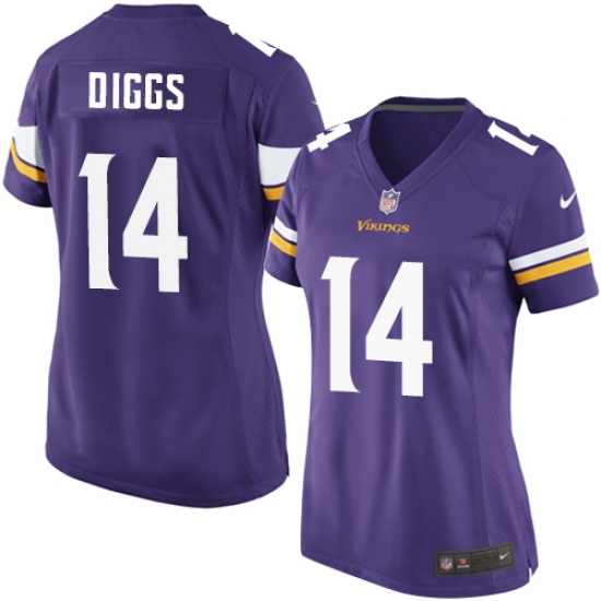 Women's Nike Minnesota Vikings #14 Stefon Diggs Game Purple Team Color NFL Jersey - Ujersey