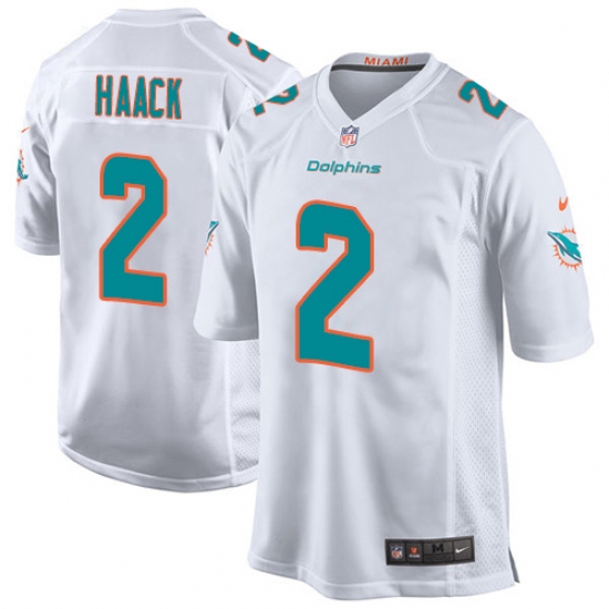 Men's Nike Miami Dolphins #2 Matt Haack Game White NFL Jersey - Ujersey
