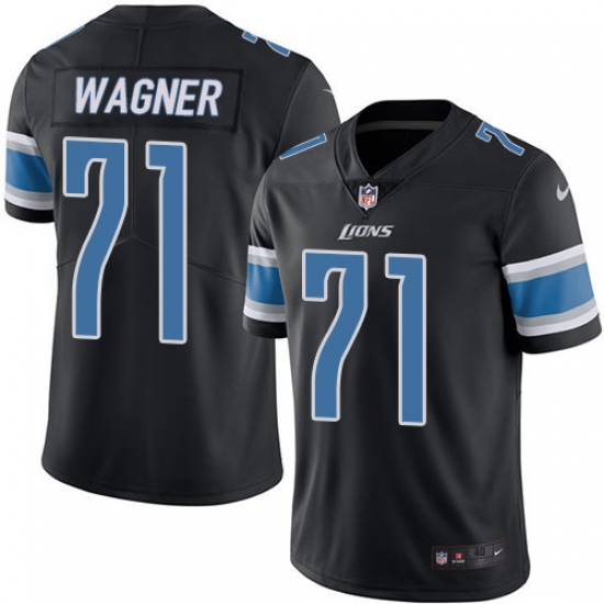 Men's Nike Detroit Lions #71 Ricky Wagner Elite Black Rush Vapor Untouchable NFL Jersey - Ujersey