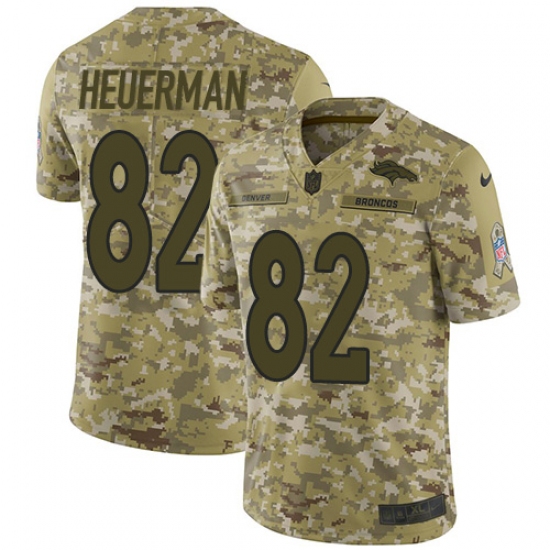 Men's Nike Denver Broncos #82 Jeff Heuerman Limited Camo 2018 Salute to Service NFL Jersey - Ujersey