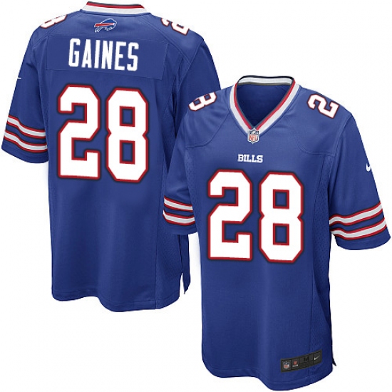 Men's Nike Buffalo Bills #28 E.J. Gaines Game Royal Blue Team Color NFL Jersey - Ujersey