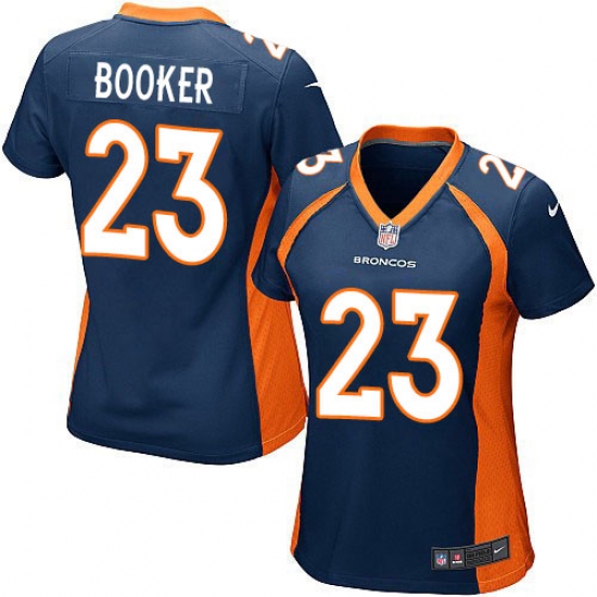 Women's Nike Denver Broncos #23 Devontae Booker Game Navy Blue Alternate NFL Jersey