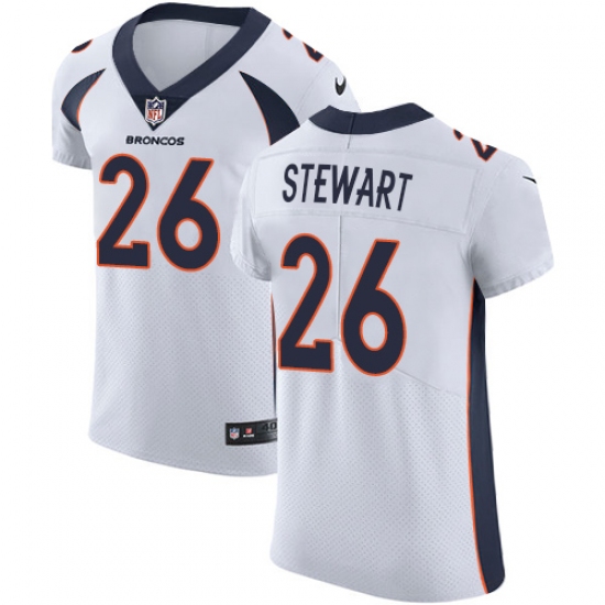 Men's Nike Denver Broncos #26 Darian Stewart White Vapor Untouchable Elite Player NFL Jersey - Ujersey