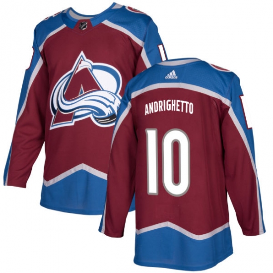 Youth Adidas Colorado Avalanche #10 Sven Andrighetto Authentic Burgundy Red Home NHL Jersey - Ujersey