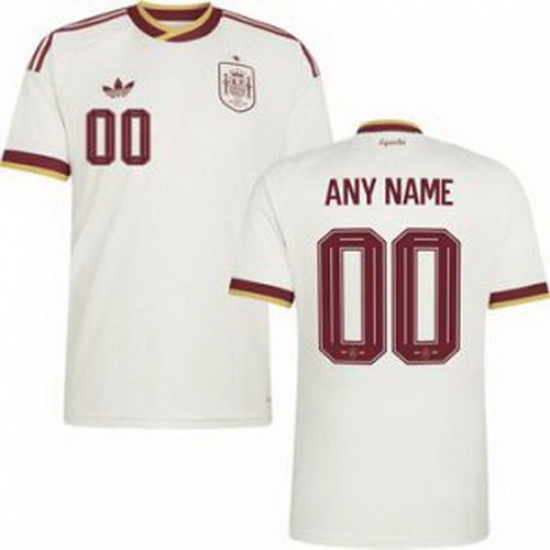 Men 00 Spain Custom World Cup 2026 Away Replica Jersey 1 - Ujersey