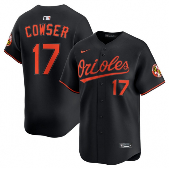 Men's Baltimore Orioles #17 Colton Cowser Black 2025 Alternate Limited Stitched Baseball Jersey - Ujersey