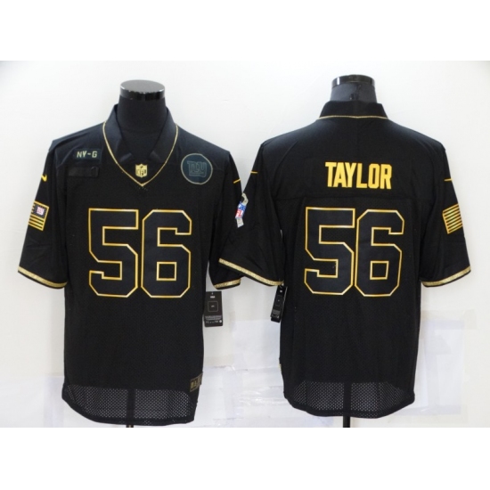 Men's New York Giants #56 Lawrence Taylor Olive Gold Salute To Service Limited Jersey - Ujersey
