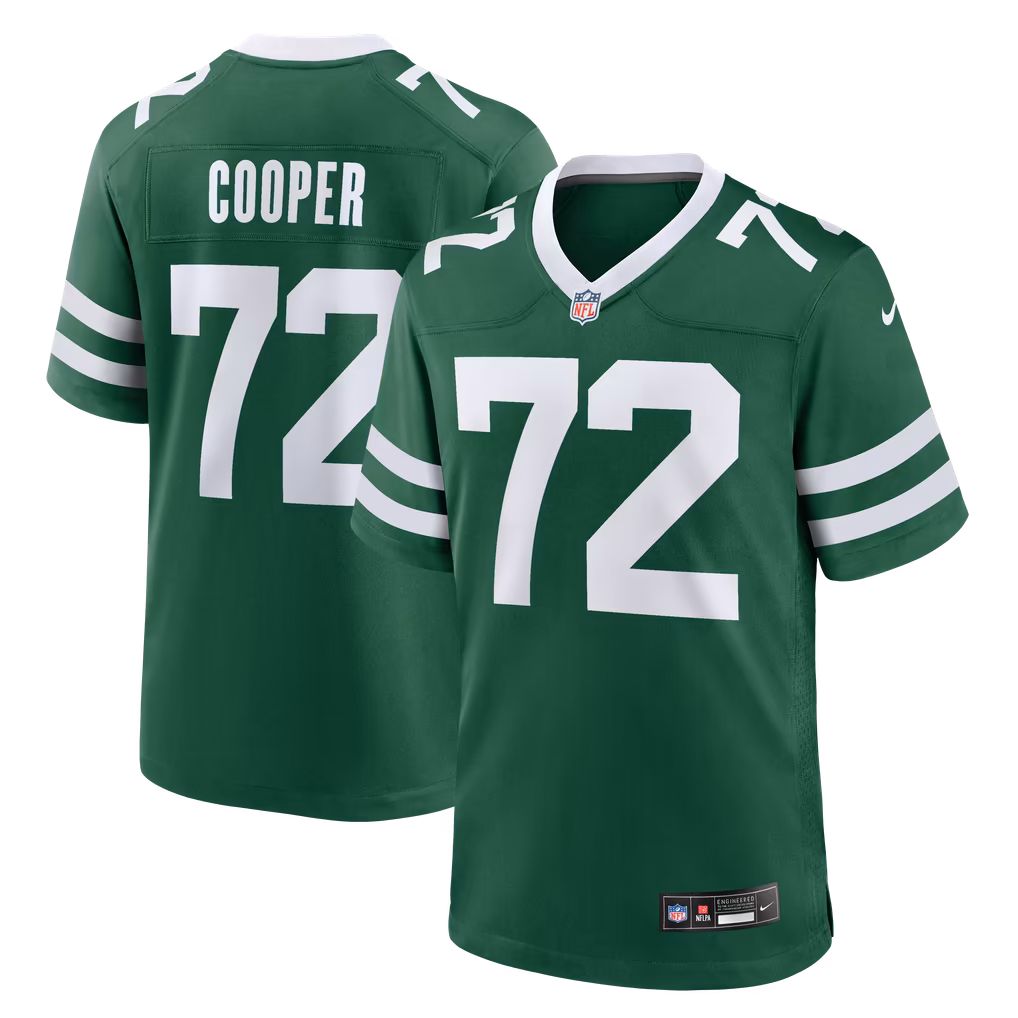 Men's New York Jets Anez Cooper Nike Legacy Green Team Game Jersey