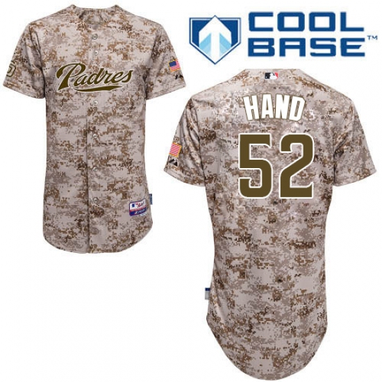 Men's Majestic San Diego Padres #52 Brad Hand Replica Camo Alternate 2 Cool Base MLB Jersey - Ujersey