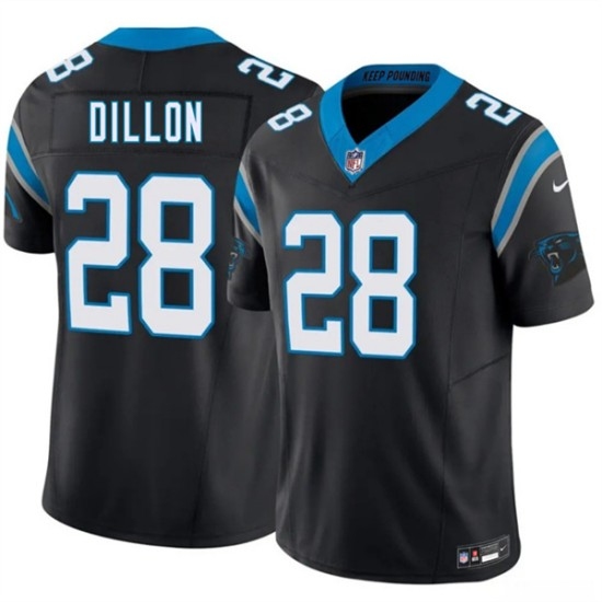 Men's Carolina Panthers #28 A.J. Dillon Black 2026 F.U.S.E. Vapor Limited Football Stitched Jersey - Ujersey