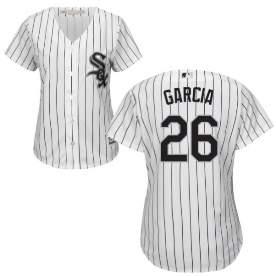 Women's Majestic Chicago White Sox #26 Avisail Garcia Authentic White Home Cool Base MLB Jersey - Ujersey